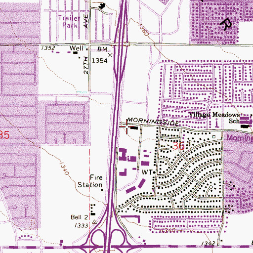 Topographic Map of Arizona State Highway Patrol Phoenix Central Air Rescue, AZ