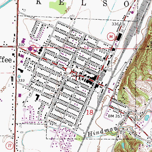 Topographic Map of Chaffee Police Department, MO