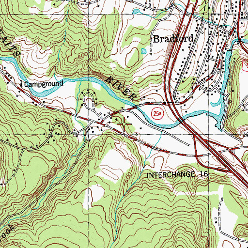 Topographic Map of Vermont State Police Bradford Outpost, VT