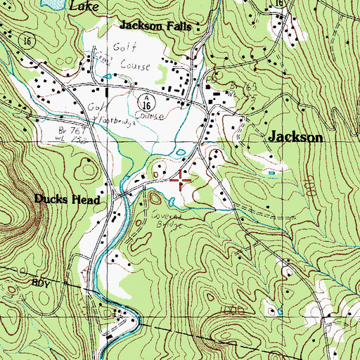 Topographic Map of Jackson Police Department, NH