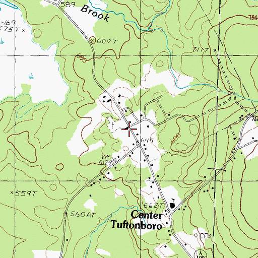 Topographic Map of Tuftonboro Police Department, NH