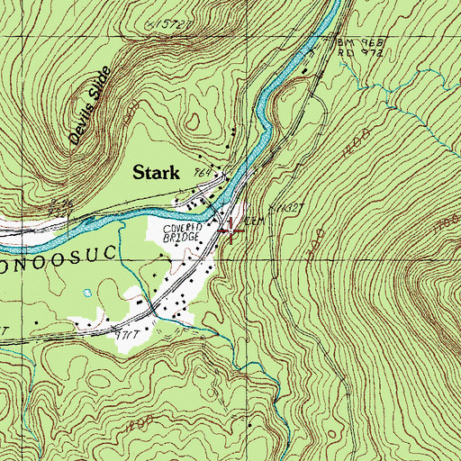 Topographic Map of Stark Police Department, NH