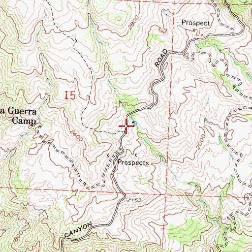 Topographic Map of Chicken Springs, CA