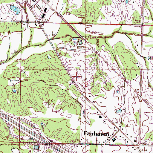 Topographic Map of Olive Branch Police Department, MS