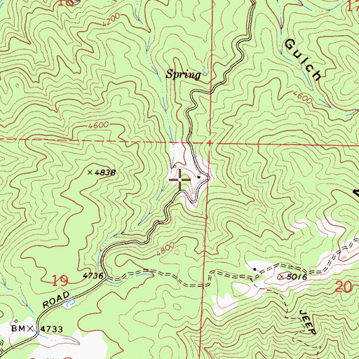 Topographic Map of Smith Ranch, CA