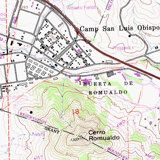 Topographic Map of San Luis Obispo County Sheriff's Office, CA
