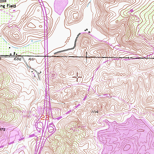 Topographic Map of Ventura County Sheriff's Office - East County Patrol / Thousand Oaks Police Services, CA