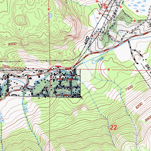 Topographic Map of June Loop Amphitheatre, CA