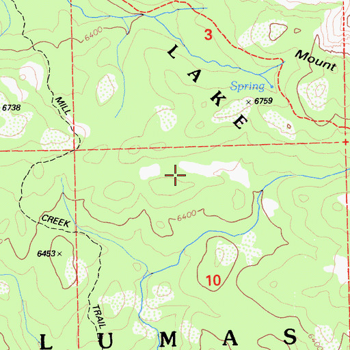 Topographic Map of Bucks Lake Wilderness, CA