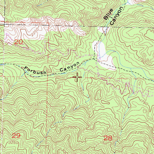 Topographic Map of Cottam Campground, CA
