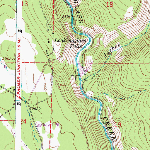 Topographic Map of Lookingglass Fish Hatchery, OR