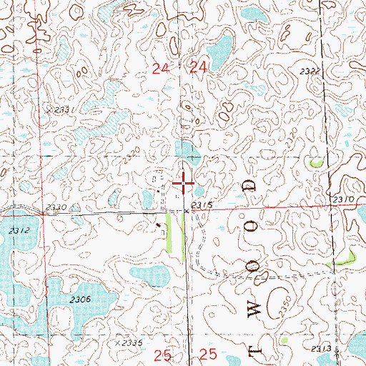 Topographic Map of Mountrail County Waterfowl Production Area, ND