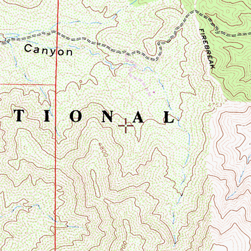 Topographic Map of Desert Marksmen Rifle Range, CA