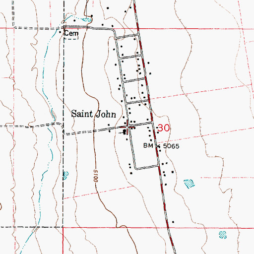 Topographic Map of Rush Valley Post Office, UT