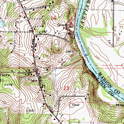 Topographic Map of Mitchell Field, OR