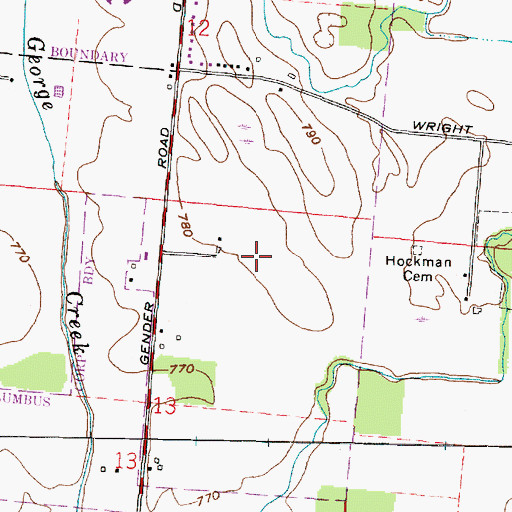 Topographic Map of White Oak Park, OH