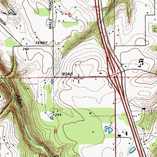 Topographic Map of Cowlitz Reservation, WA