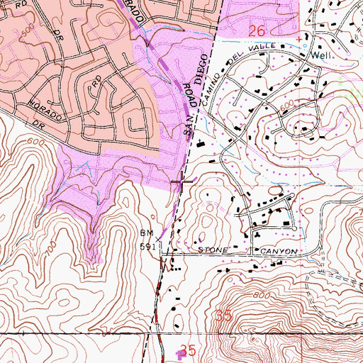 Topographic Map of Susan S Cashmore Memorial Columbarium, CA
