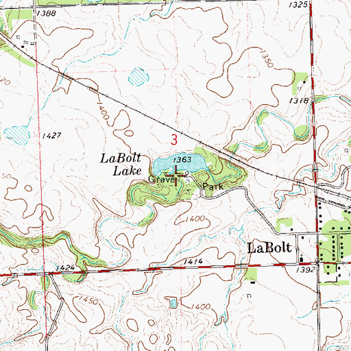 Topographic Map of LaBolt Gravesite, SD