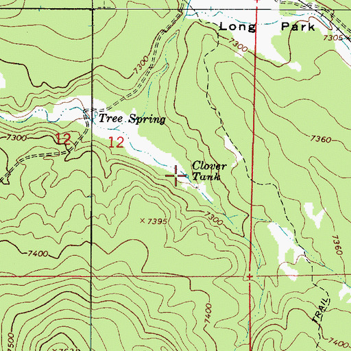 Topographic Map of Clover Tank, AZ