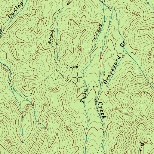 Topographic Map of Nations Child Cemetery, TN