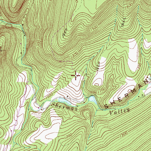 Topographic Map of Rinard Cemetery, PA