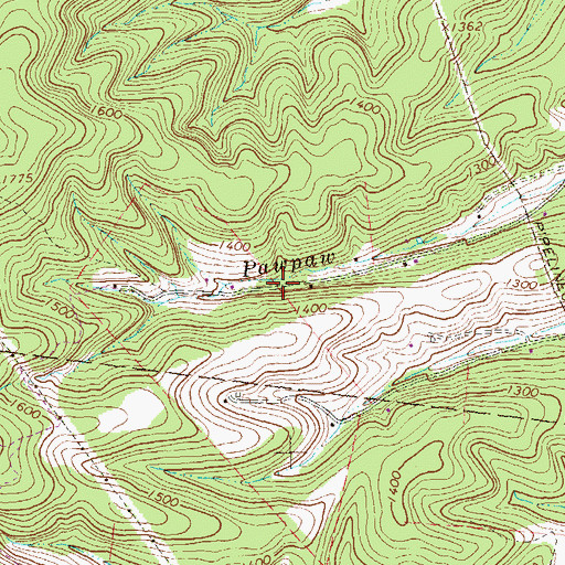 Topographic Map of Feather Cemetery, PA