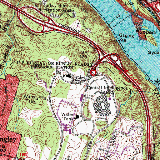 Topographic Map of Reid Family Cemetery, VA