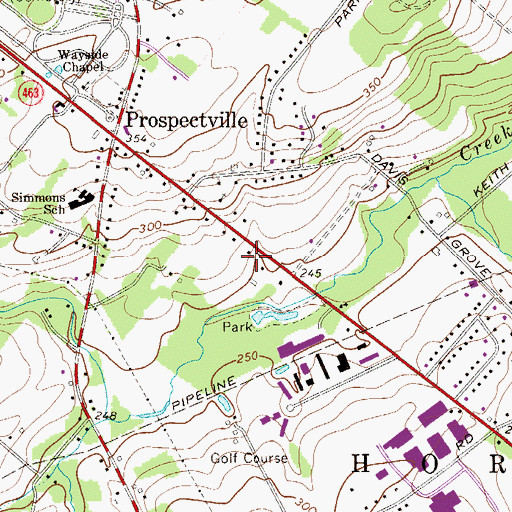 Topographic Map of Horsham Township Police Department, PA