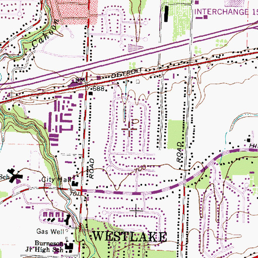 Topographic Map of West Ridge, OH