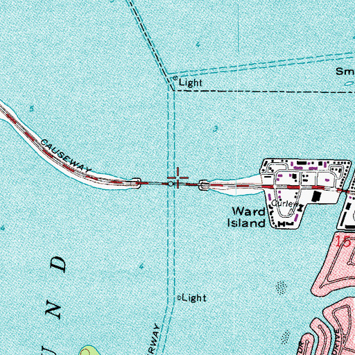 Topographic Map of Bascule Bridge, FL