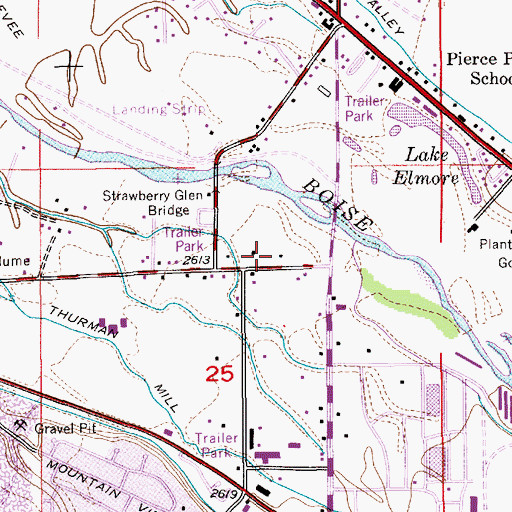 Topographic Map of Garden City Post Office, ID