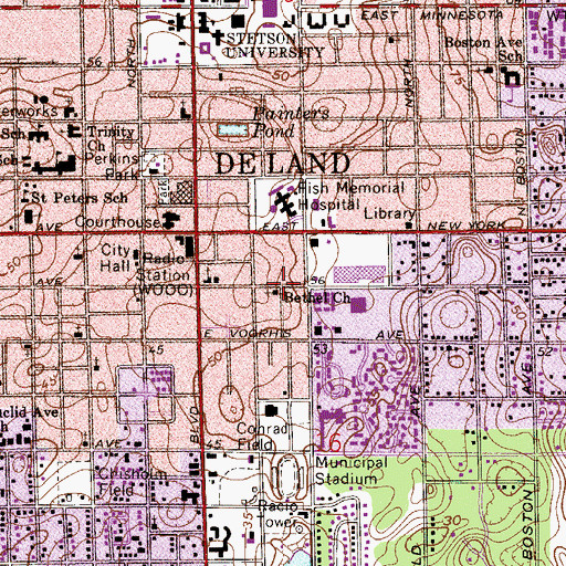 Topographic Map of Bethel Church, FL