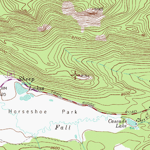 Topographic Map of Hazels Cone, CO
