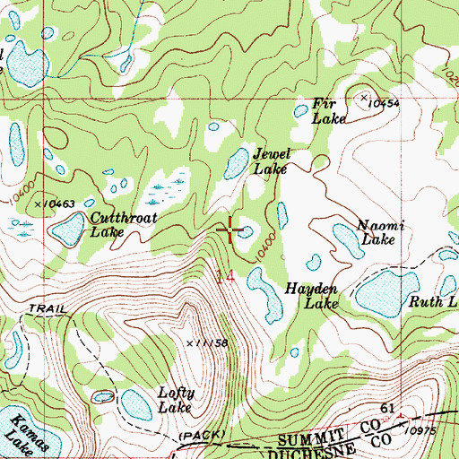 Topographic Map of Liberty Lake, UT