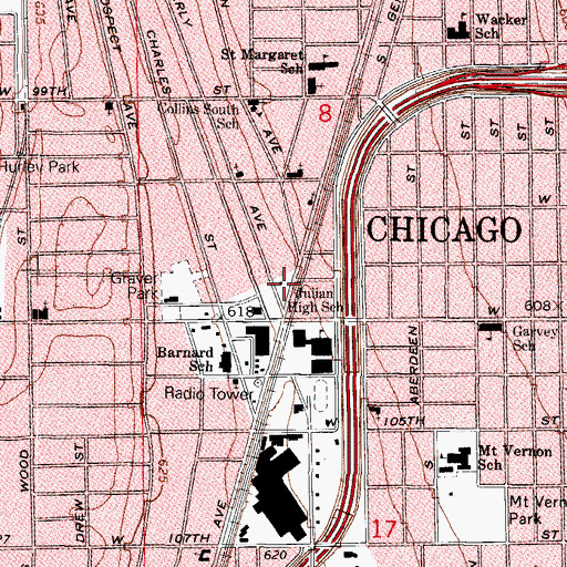 Topographic Map of Finance Station H Post Office, IL