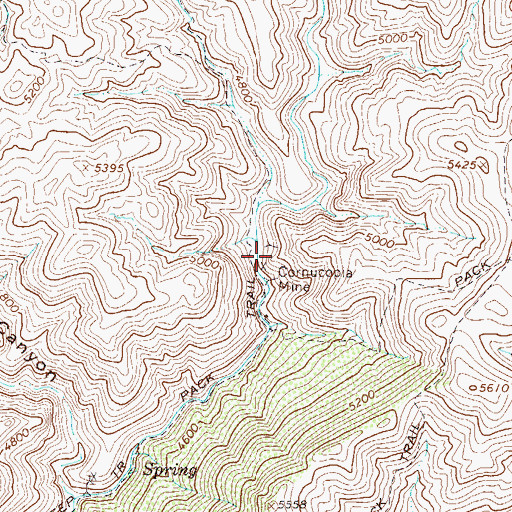 Topographic Map of Cornucopia Mine, AZ