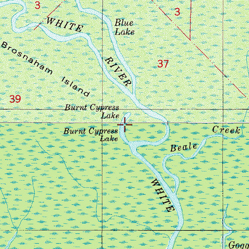 Topographic Map of Burnt Cypress Lake, FL
