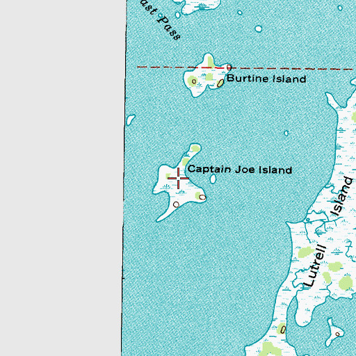 Topographic Map of Captain Joe Island, FL