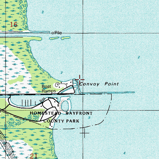 Topographic Map of Convoy Point, FL