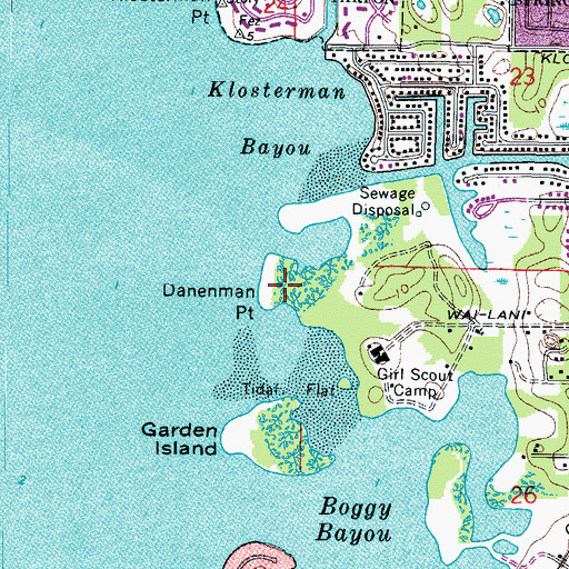 Topographic Map of Danenman Point, FL