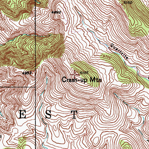 Topographic Map of Crash-up Mountain, AZ
