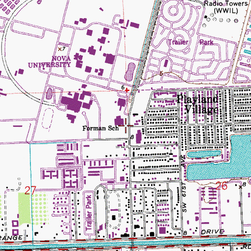 Topographic Map of Forman School, FL