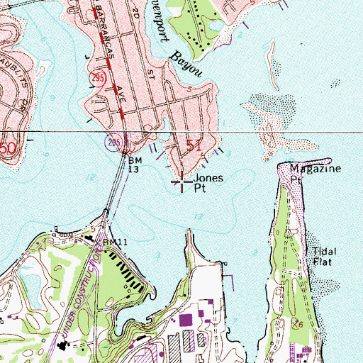 Topographic Map of Jones Point, FL