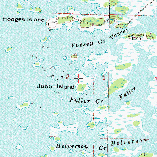 Topographic Map of Jubb Island, FL