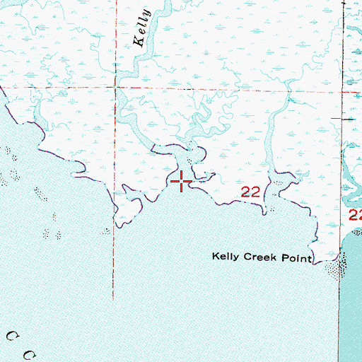 Topographic Map of Kelly Creek, FL
