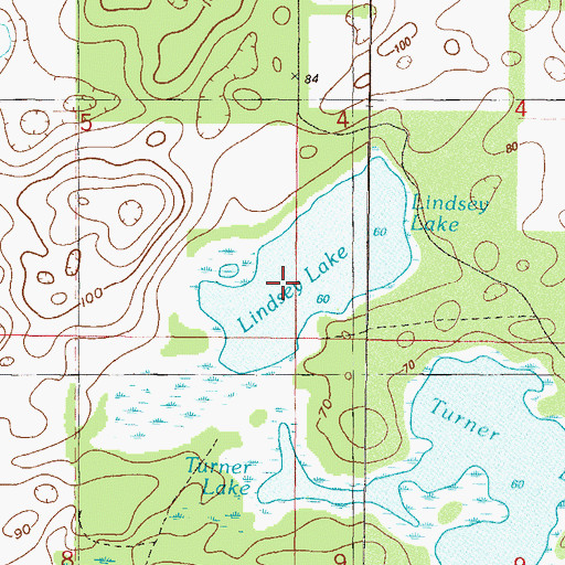 Topographic Map of Lindsey Lake, FL