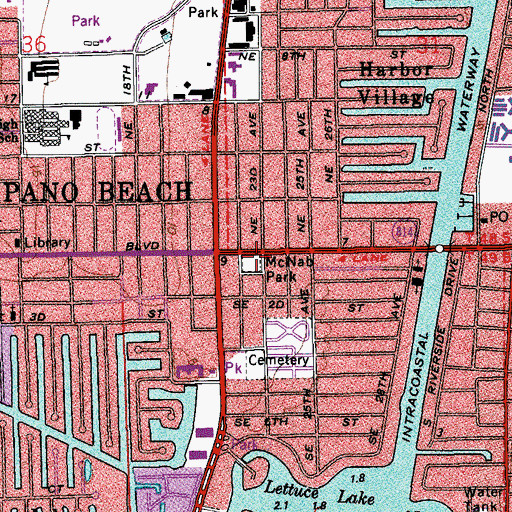 Topographic Map of McNab Park, FL