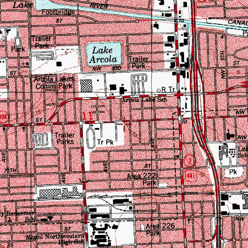 Topographic Map of Northwest Hospital, FL