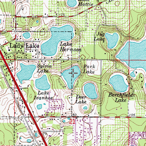 Topographic Map of Park Lake, FL